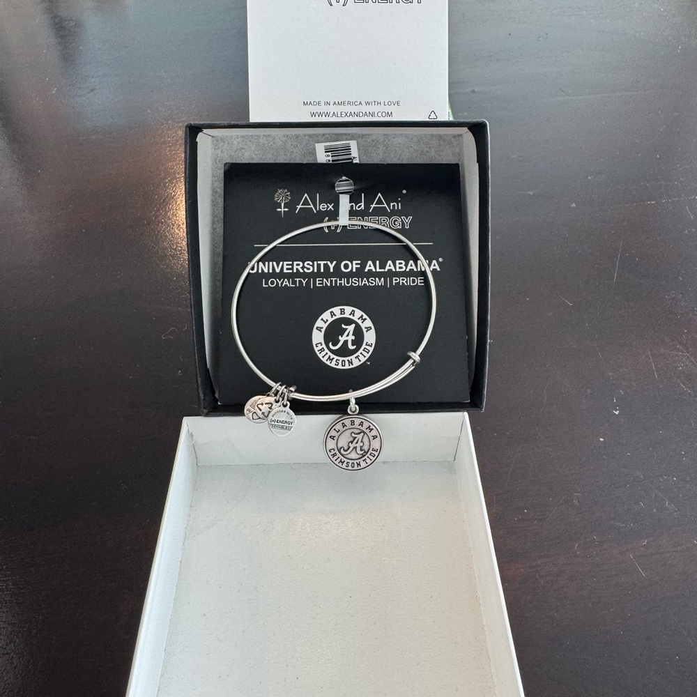 Alex and Ani Silver Alabama Charm Bracelet